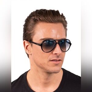 Ray-Ban Black RB4125 CatS 5000 Black Plastic Aviator Sunglasses with Case & box